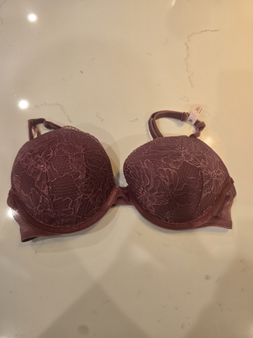 Victoria's Secret Mauve Lace Push-Up Bra